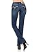 VIRGIN ONLY Women's Slim Bootcut Jeans (Blue, Size 9)