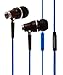Symphonized NRG Premium Genuine Wood in-Ear Noise-isolating Headphones|Earbuds|Earphones with Microphone - Midnight Blue