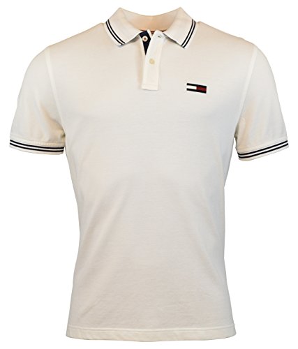 Tommy hilfiger denim men s custom fit big logo polo shirt - m - b…