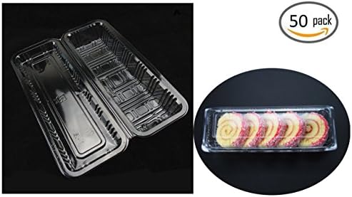 TMOcom Cupcake Carriers Plastic Cupcake Boxes Mini Cupcake Containers Muffin Holders Cases Boxes Baking Wrapping Cups Pods (50 Pcs)