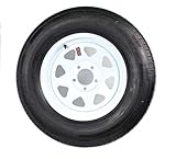 Wheels Express Inc 15" White Spoke Trailer Wheel with Radial ST205/75R15 Tire Mounted (5x4.5) Bolt Circle