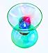 Triple Bearing LED Light Up Professional Diabolo / Chinese Yoyo Toy with Aluminum Sticks Translucent Green - Flight Diabolo
