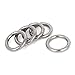 20mm x 3mm Stainless Steel Webbing Strapping Welded O Rings 5 Pcs