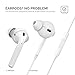 AhaStyle 3 Pairs AirPods Ear Tips Silicone Earbuds Cover [Not Fit in The Charging Case] Compatible with Apple AirPods (3 Pairs Small, White)