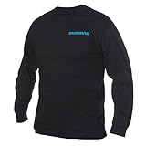 Shimano ATEELSXXLBK, Brand Cotton Long sleeve Tee, black, 2X-Large