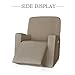 CHUN YI Stretchable Recliner Cover 1 Piece Jacquard Chair Slipcover with Elastic Band, Spandex Sofa Replacement with Side Pocket for Living Room(Sand)