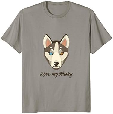 Love My Husky Multicoloured Eyes TShirt For Husky Mom or Dad
