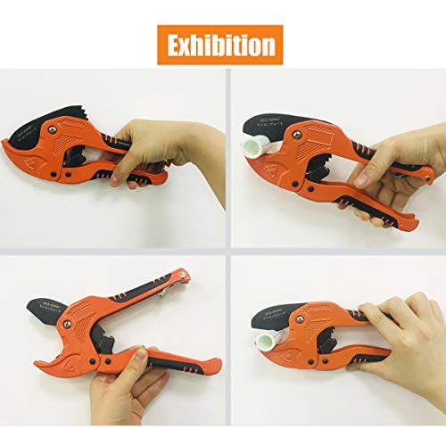 Zantlea Pipe and Tube Cutter, Ratcheting Hose Cutter Onehand Fast Pipe