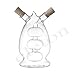 Kitchen Glass Oil Bottle, Multi-purpose Oil and Vinegar Cruet, 2 in1 Handblown Cone Shape Bottles,Gourd