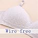 MANJIAMEI Women Teen Girls Thin Cotton Breathable Sports Bra Wire Free Push up Running A-Cup Bra Solid