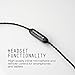 MMCX Replacement Headset Cable with in-line Remote and Microphone (Black) (New 2017 Version)