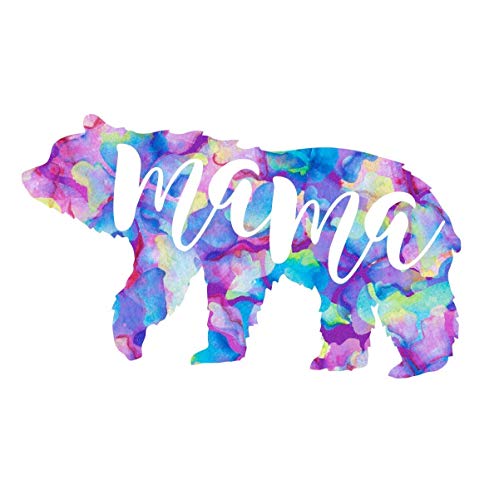 Mama Bear Silhouette Mom Quote Vinyl Decal