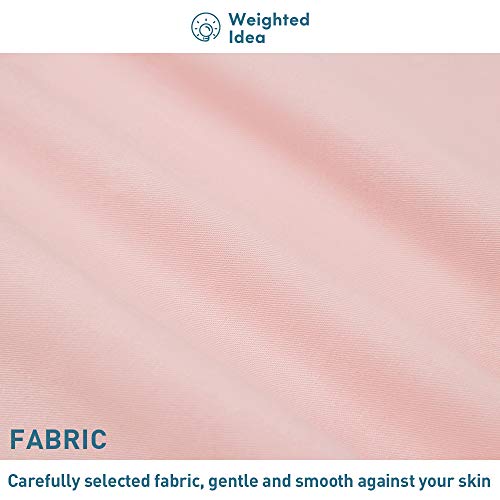 Weighted Idea Removable Duvet Cover 48''x78'' for Weighted Blanket (100% Natural Cotton, Coral Pink) - Thumbnail 2