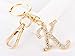 AlphaAcc Keychain for Women Purse Charms for Handbags Crystal Alphabet Initial Letter Pendant with Key Ring,Letter K