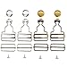 Chris.W Overall Buckles Suspenders Replacement Buckle with Rectangle Buckle Sliding & No-Sew Buttons for 1.5 Inch Straps, Pack of 2 Sets Nickel and 2 Sets Antique Brass