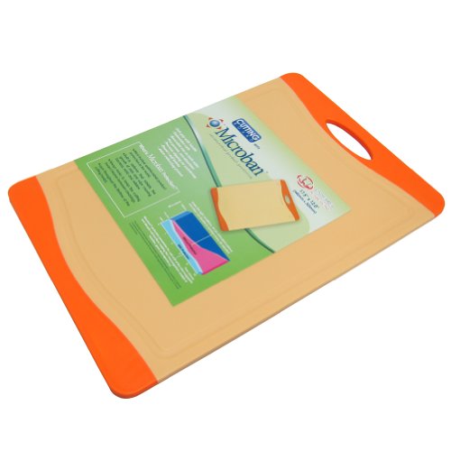 Uniware Antimicrobial Microban Cutting Board,17.5 by 12 inches, Orange