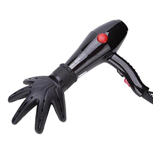 Hand Hair Diffuser,Professional Blow Dryer Diffuser- Curly Hair Tools Accessory (Black)