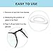 CHARMINER Eyeglass Nose Pads, Transparent Anti-Slip Nosepads, Stick on Anti-Slip Soft Silicone Adhesive Nose Pads for Eyeglass Glasses, Sunglasses(12 Pairs)