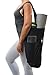 Yogiii Yoga Mat Bag | The Original YogiiiTote | Yoga Bag Tote Sling Carrier w/Large Side Pocket & Zipper Pocket | Fits Most Size Mats, Obsidian Black, L, Pocket