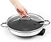 Electric Skillet By Culina 18/10 Stainless Steel, Nonstick Interior, with Glass Lid, 12-inch Round, Ptfe/pfoa-free, Dishwasher-safe