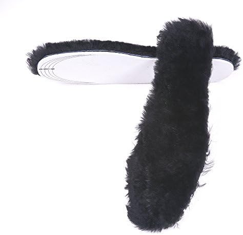 DOGDAN Cut-to-fit Wool Insoles, Fleece Inserts Premium Sheepskin, Fluffy Insoles for Winter Warm & Thick (Men and Women)