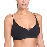 CRZ YOGA Women's Light Support Cross Strappy Open Back Cotton Yoga Sports Bra