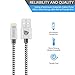 Voltrix Cable - MFi Certified Charger 3ft 3 Pack Nylon Braided - Fast Charging & Sync Power Cord Designed for iPhone X/Xs/Xs Max/ 8/7 Plus IPad Pro Mini Air - Grey
