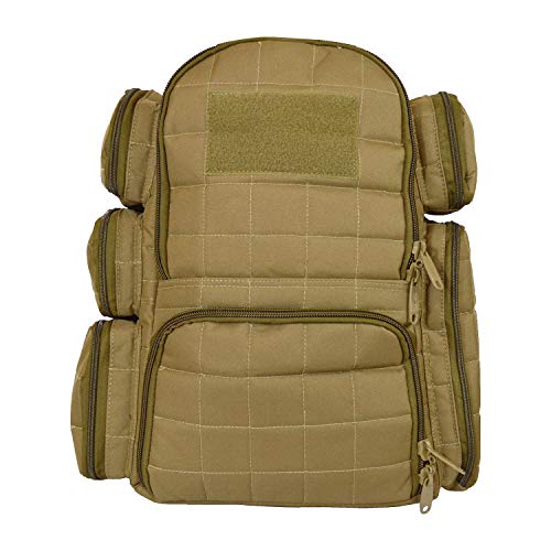 Backpack + Range Bag with Large Padded Deluxe Tactical Divider and 9 Clip Mag Holder