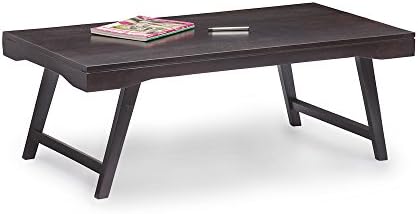 Khati Design Punto Solid Wood Foldable Coffee Table (Mahogany Finish, Brown)