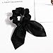 Souarts 8/12PCS Hair Scarf Ponytail for Women Satin Elastic Bow Hair Scarf Scrunchies Hair Bands Hair Scrunchy Ties Hair Accessories for Women Girls (12 PCS-Solid Color)