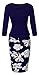 HOMEYEE Women's Elegant Chic Bodycon Formal Dress B288 (L, C-Dark Blue)