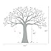 Simple Shapes Family Tree Wall Decal (Black, Standard Size : 107