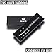 Practical Pen Self Defence Tool for Survival - Tactical Flashlight + Glass Breaker + Bottle Opener + Ballpoint Pen + Multi Tool - 2 Ink Cartridges + 3 Batteries - Gift Boxed