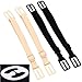 CAKYE® Women's 4Pcs Non-slip Elastic Bra Strap Holder (Black and Complexion)