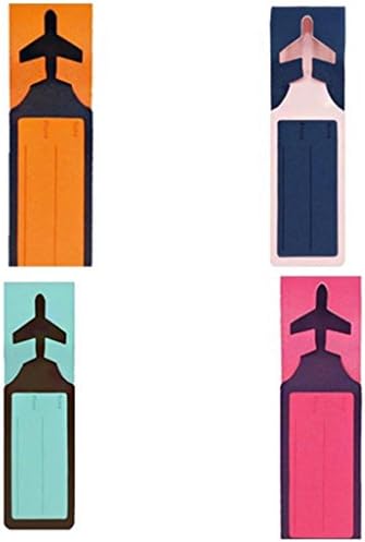 Tyzon1 PU Leather Luggage Tag Airlines Baggage Labels Pack of 4