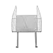 Spectrum Diversified Ironing Board Holder with Storage Basket, White