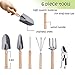 LUCKYERMORE Garden Tool Set 9 Piece Heavy Duty Gardening Tools with Ergonomic Wooden Handle Sturdy Stool with Detachable Tool Kit Perfect for Different Kinds of Gardeningthumb 4