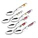 Dinner Spoons Set, Elegant Life 6-Piece Handle Ceramic Stainless Steel Cutlery Spoons Set, Great Soup Spoons, Use for Home, Kitchen, or Restaurant, 8.3 Inches