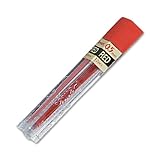 Pentel 0.5mm Refill, Red Lead, Tube of 12, 1-Pack