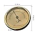 Cigar Hygrometer - Metal High Precision Round Analog Hygrometer with 3M Double Sided Tape - Size (2.95 2.95 0.6in) Gold