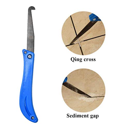 FOCCTS 12PCS Foldable Tile Joint Tool Grout Removal Scraping off Edges Caulking Tool Kit, 2 Grout Saw and 10 Grout Saw Knife for Bathroom, Bedroom, Tiles Gap