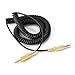 XCSOURCE 1m 3.5mm Audio AUX Cable Jack to Jack Spring Coiled Stereo Auxiliary Wire Cord for Marshall Woburn Wireless BT Speaker TH787
