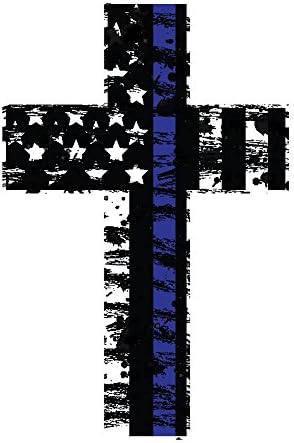 K9King Thin Blue Line Cross Reflective (2) Pack. Show Your Support for Our Men and Women of Law Enforcement