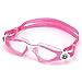 Aqua Sphere Moby Junior Swim Goggles with Clear Lens (Pink/White). UV Protection Anti-Fog Swimming Goggles for Kids