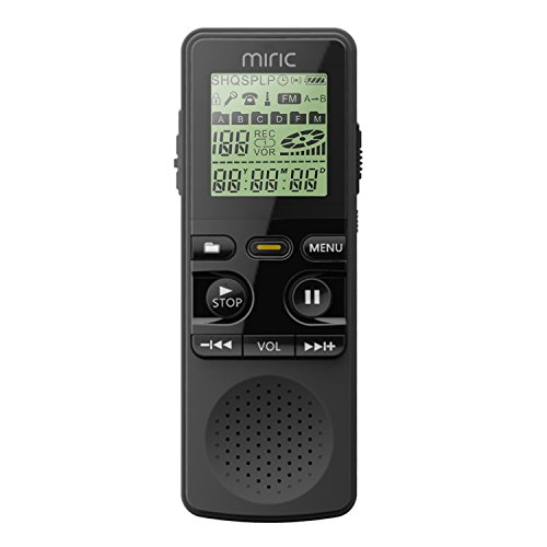 Miric-Audio-Recorder-Voice-Recorder-8GB-Portable-Multifunctional-Built-in-Full-Dual-Microphone-Stereo-Sound-Digital-Audio-Dictaphone-with-MP3-player-Charged-by-USB-or-Battery