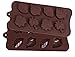 Bekith 6 Pack 8-Cavity Leaf Shape Silicone Mold Trays for Making Soap, Candle, Candy, Chocolate or Party Novelty Gift (Leaf Shape)