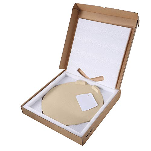 image for UNICOOK 14 Inch Round Pizza Stone, Heavy Duty Ceramic Pizza Grilling S