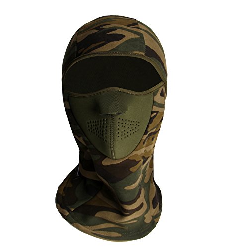 Zerdocean Winter Windproof Fleece Full Face Motorcycle Ski Mask Balaclava Deep Camo