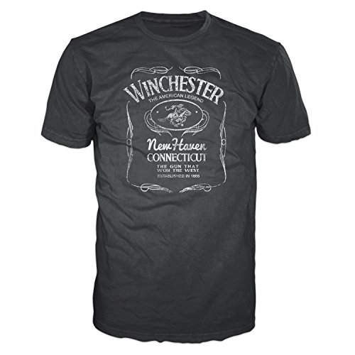 Winchester Mens Cotton Western Poster Graphic Short Sleeve T-Shirt XL Black