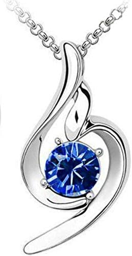 Western Jewelry 18" Chain With 2" Extender Dark Blue Crystal Pendant Necklace